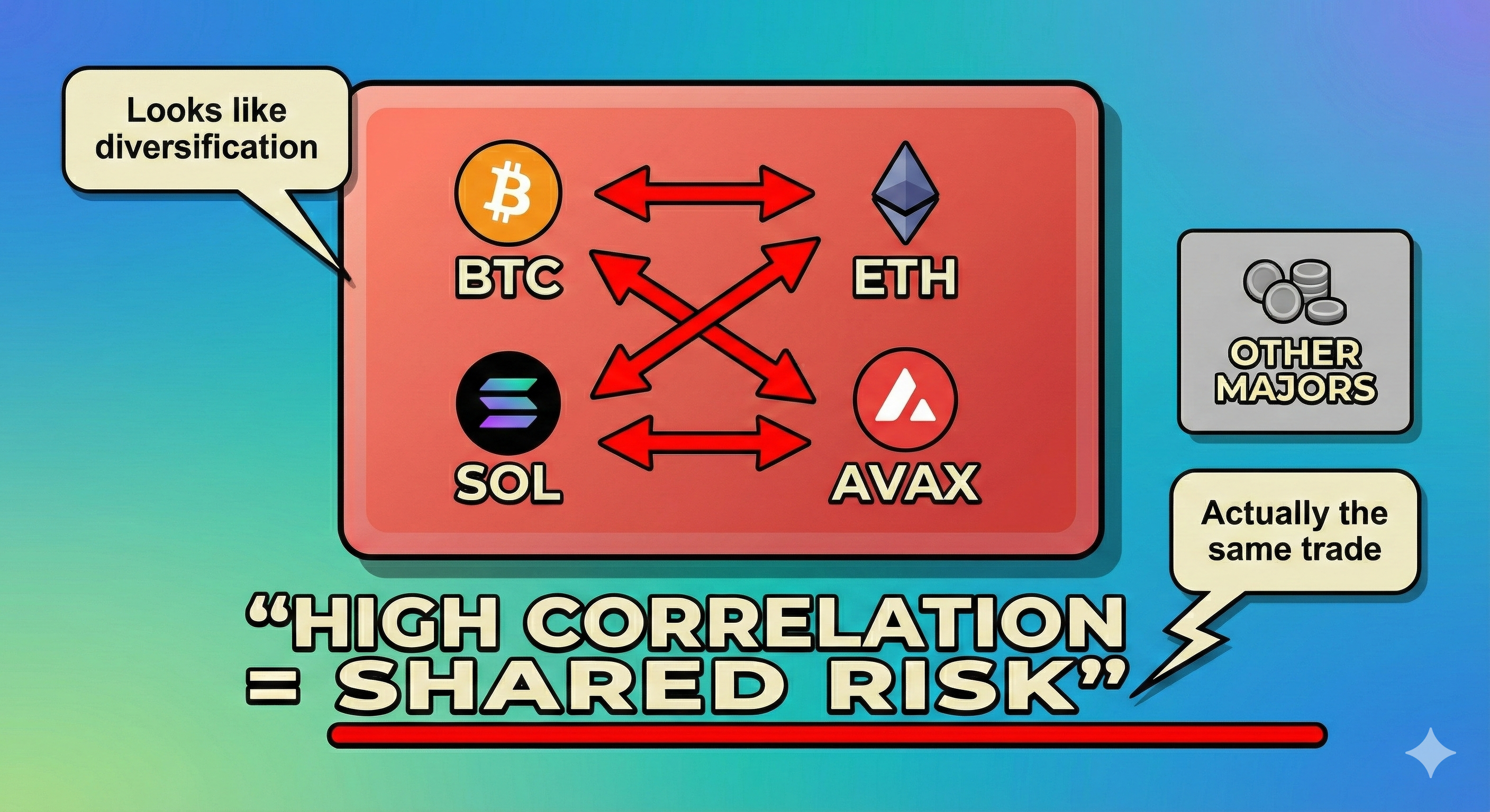 Correlation matrix showing clusters of highly correlated crypto assets and shared risk